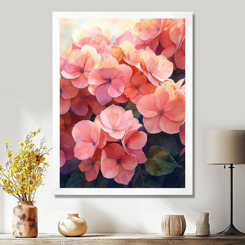 Bayard - salon d'art mural floral, H 44 po x l 34 po, Reproduction encadrée d'une seule photo, Blanc