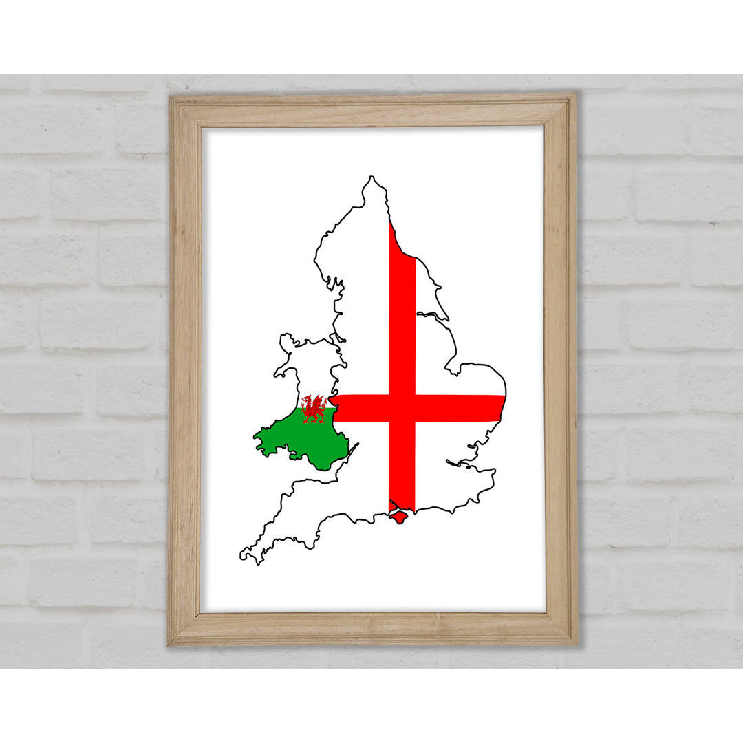 Wales und England - Einzelne Bilderrahmen Kunstdrucke