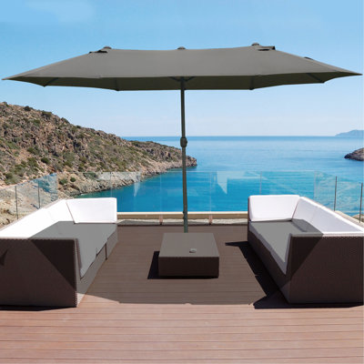 Parasol extérieur rectangulaire en acier Outsunny