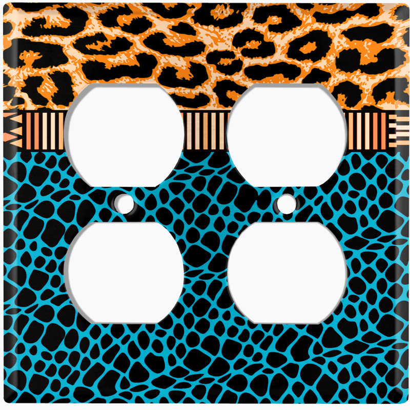 Patterned 2 - Gang Toggle Light Switch Standard Wall Plate