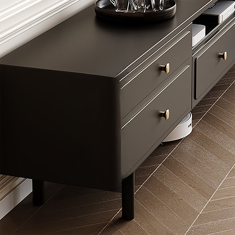 Black modern simple TV cabinet