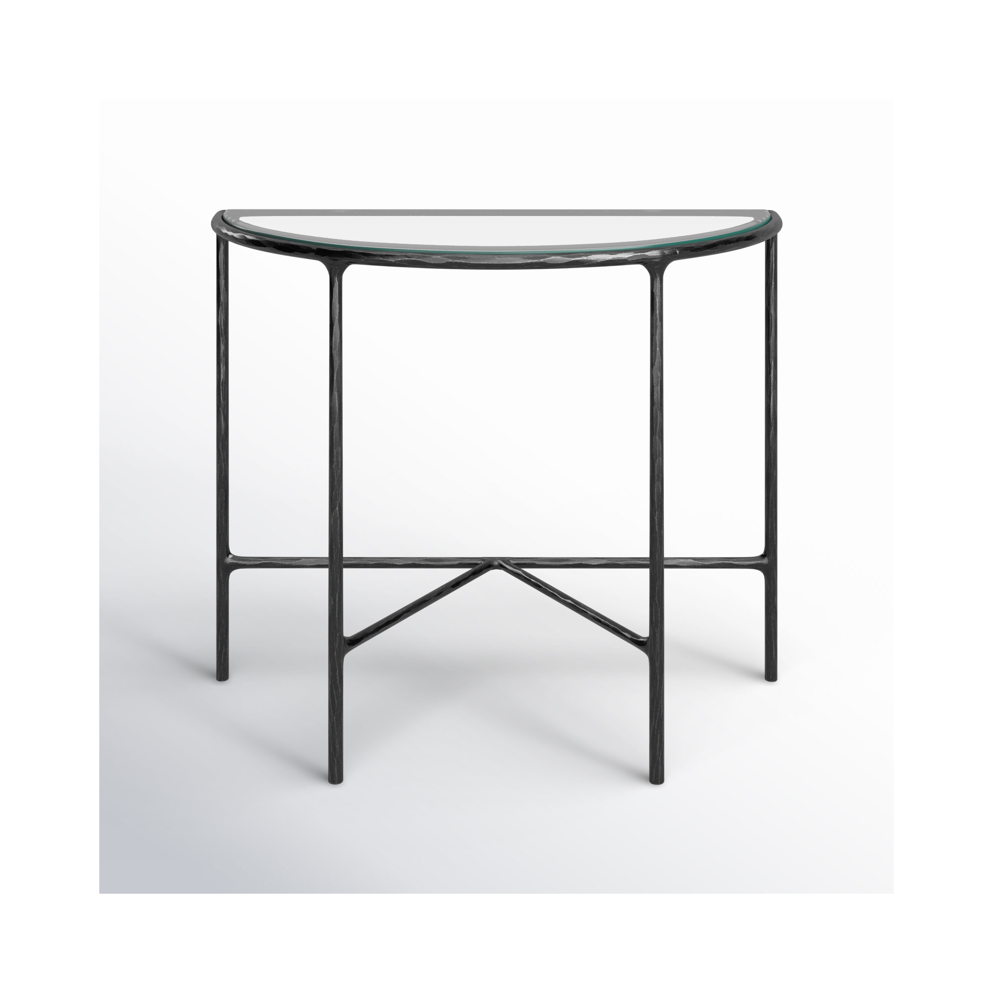 Evelynn 36'' Console Table, Black, Clear