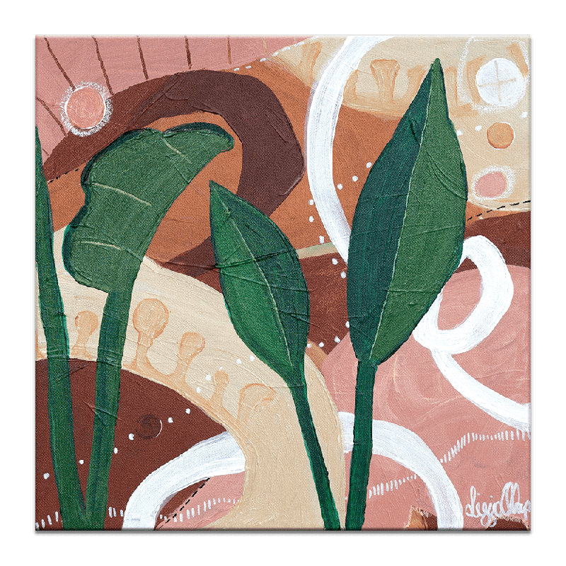 Tropical Vibes by Lizzie Alsop - Print, Wrapped Canvas, 41" H x 41" W x 1.5" D