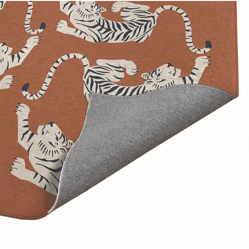 Hey Tiger Area Rug, Rectangle 5' x 7'