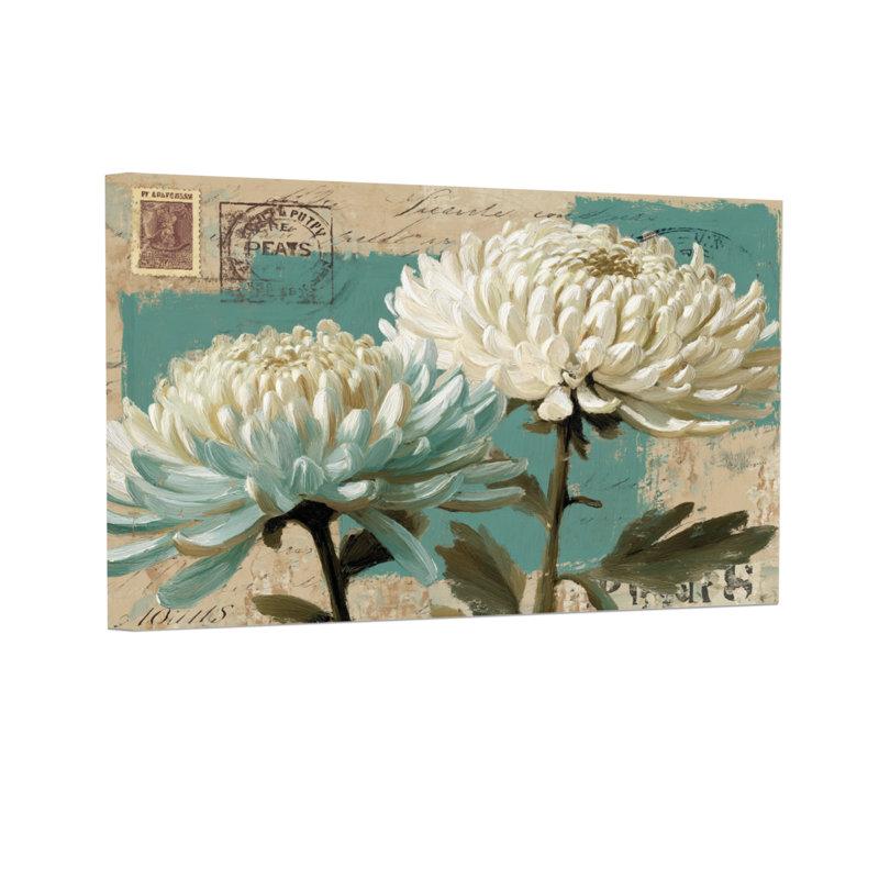 Plantes et fleurs, impression de carte postale florale rétro, H 12 po x l 18 po