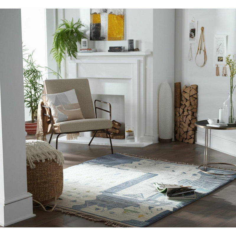 Tapis multicolore en laine noué à la main Marrakech
