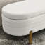 Banc de rangement moderne ovale rembourré