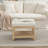 Gladis Linen Fabric Coffee Table with Storage-114311594
