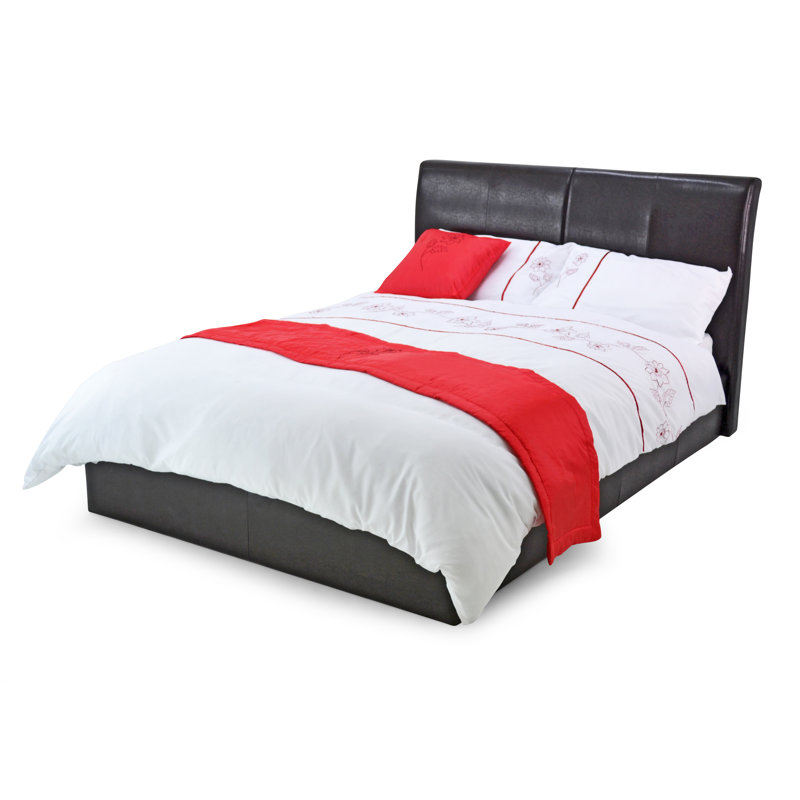 Hartfield Upholstered Ottoman Storage Bed, Black, Kingsize (5')