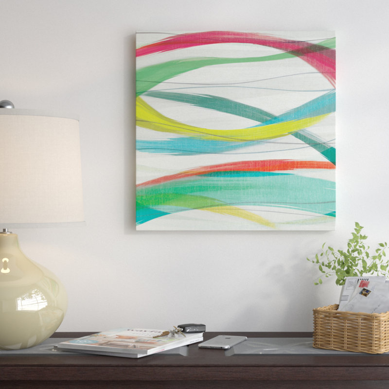 « heatwave i », reproduction d’art sur toile tendue, H 18 po x l 18 po x P 1,5 po, Toile avec cadre noir, Pas de tapis