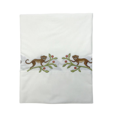 Monkey Jungle Percale Flat Sheet