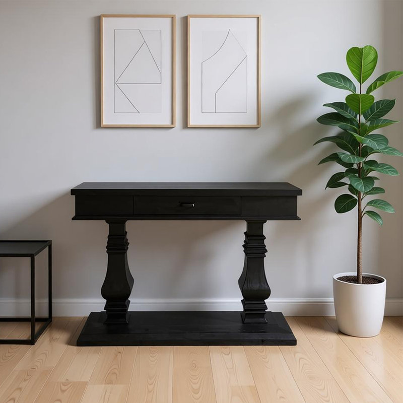 Table d'entrée vintage de style américain, H 33,46 po x l 51,18 po x P 14,96 po