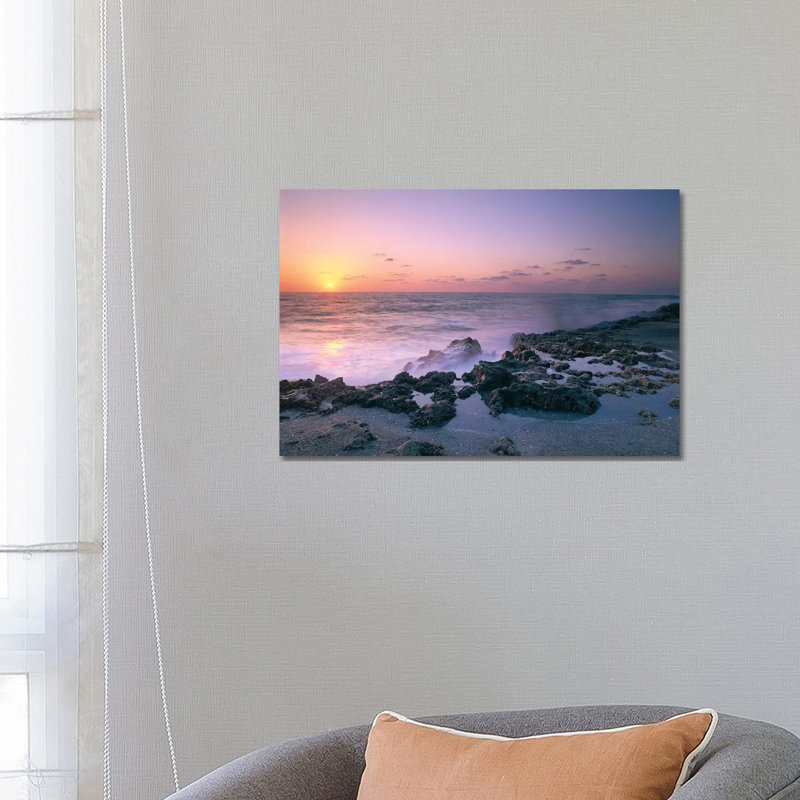 Blowing Rocks Preserve At Sunset, Jupiter Island, Eastern Florida by Tim Fitzharris - Gallery-Wrapped Canvas Giclée on Canvas