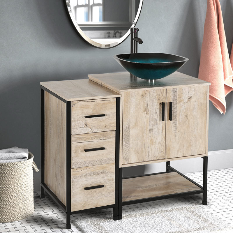 Ensemble de meuble-lavabo simple 36 po Conrado, Chêne, Chêne