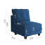 Canapé modulaire réversible avec repose-pieds Bresee-115612912-115612913