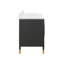 Meuble-lavabo noir 48 po avec lavabo encastré rectangulaire Verona-312077078