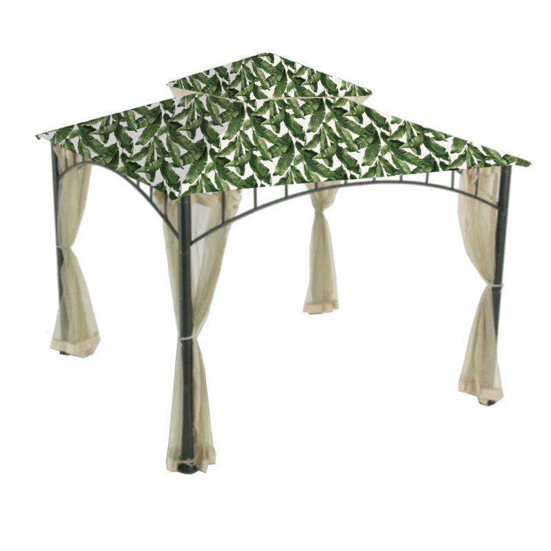 Garden Winds Green Fabric Replacement Canopy for Gazebo