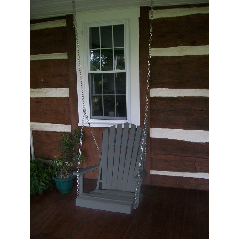 Balancelle en rotin Adirondack Ratto, Gris foncé
