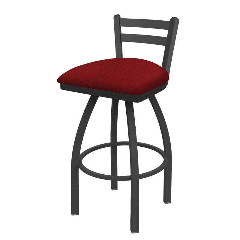 Tabouret de bar et de comptoir 411 Jackie, Tissu - rubis graphique, Étain, Tabouret de comptoir (assise de 25 po de hauteur)