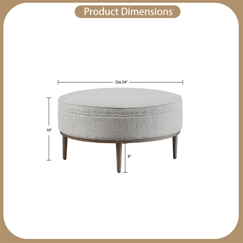Jeramee Upholstered Ottoman