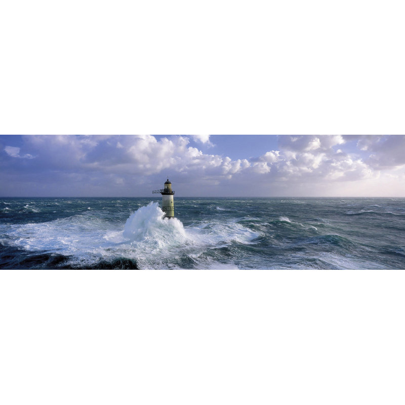 Ar-Men Lighthouse by Jean Guichard - Wrapped Canvas Print, 35cm H x 100cm W x 4cm D