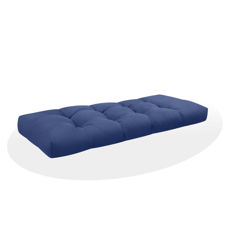 42"x16"x4" Outdoor Bench Cushion,Waterproof Tufted Non-Slip Seat Pad,Suitable for Courtyards,Balconies,and Gardens Blue, Blue