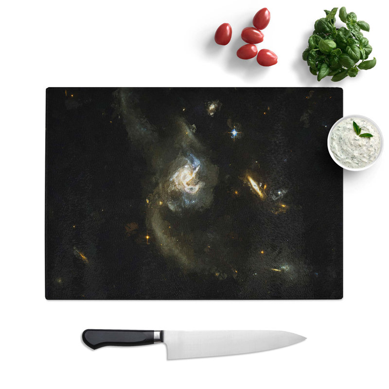 Tempered Glass out of Space Vol.33 Chopping Board, 39 cm W x 28.5 cm L
