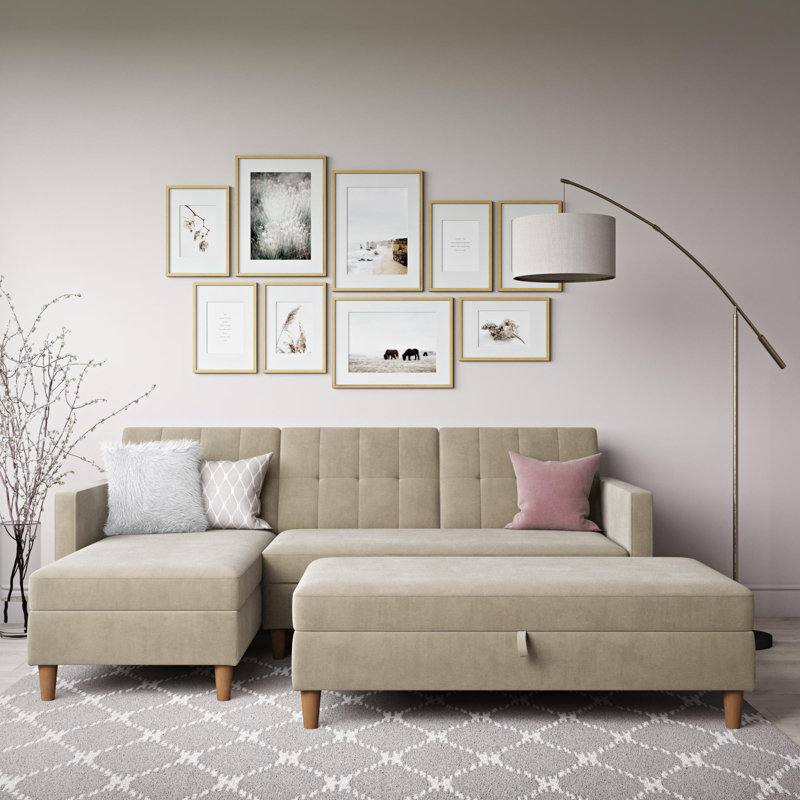 Abram 3 Seater Sofa Bed, Tan