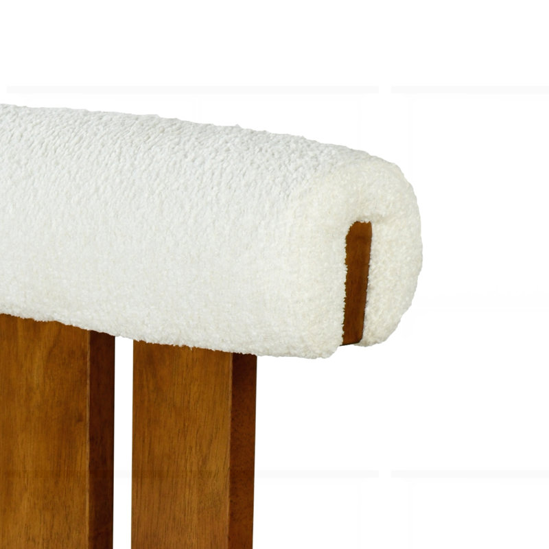Ensemble de 2 tabourets de bar rembourrés en bois Renee