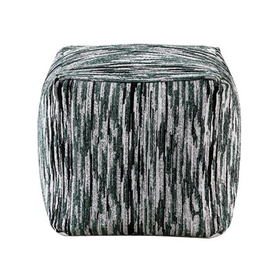 Fabric Upholstered Pouf In , Non-Slip, 17In Package Depth 16In X Multi-Color Pouf, 100% Fabric, Spot Clean Only