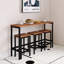 Ensemble de table de salle à manger 60,2 "moderne 4 pièces avec 3 chaises-860268066