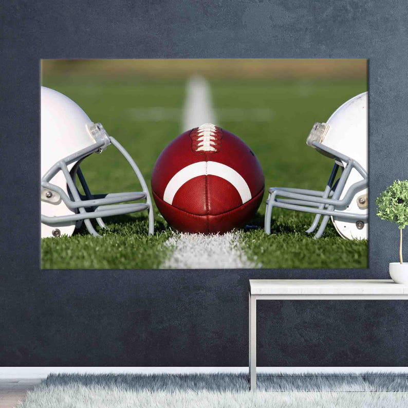 kayra export Handmade 3D American Football Helmets Canvas Unique Gym