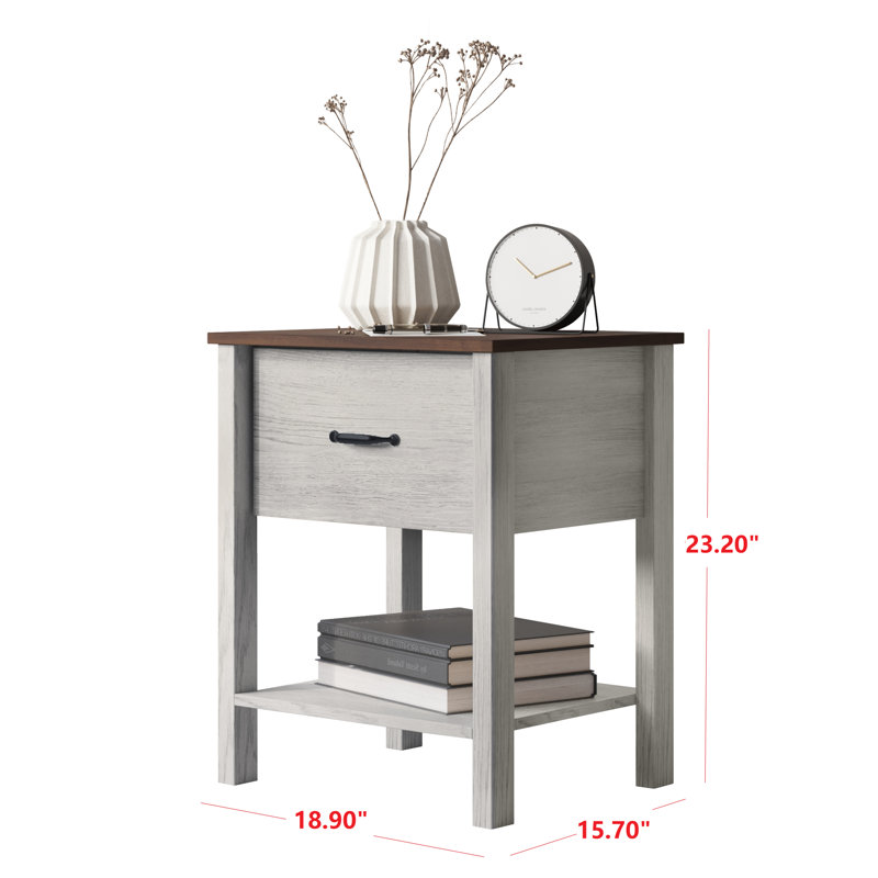 Aadhira End Table Set with Storage