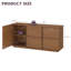Buffet l 63 po avec portes et tablettes Abbate, armoire buffet à 3 portes pour le salon, la cuisine, le vestibule-407769372