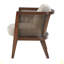 Chaise d'appoint, finition bois de noyer