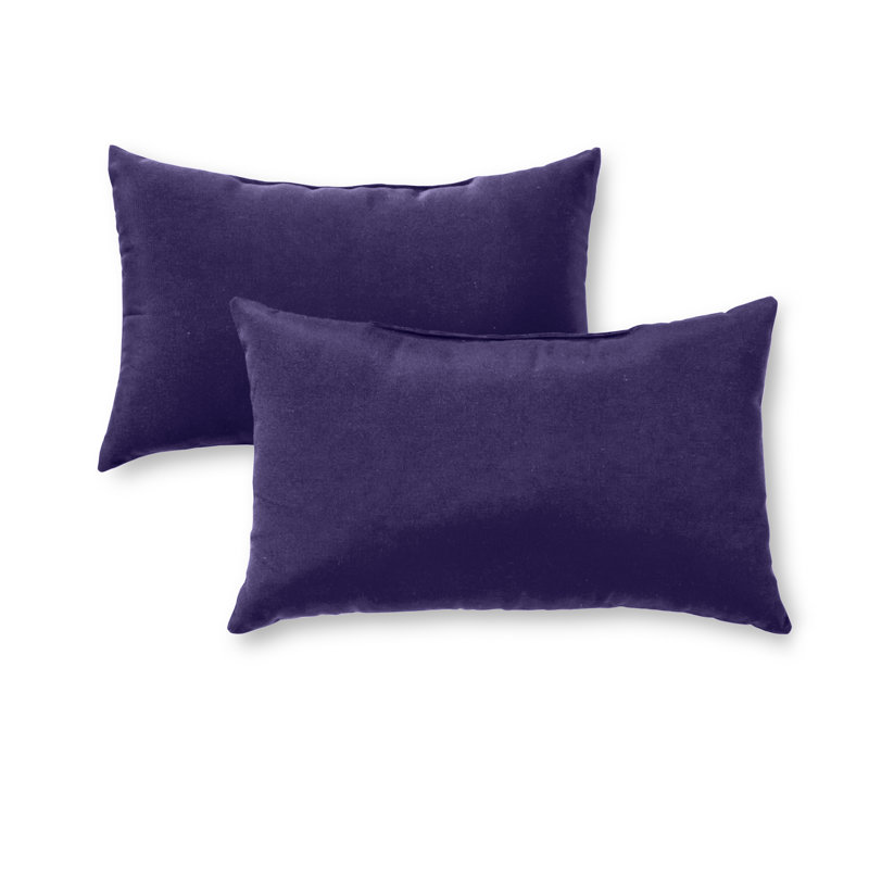 Henrich Indoor/Outdoor Striped Lumbar Pillow, Navy