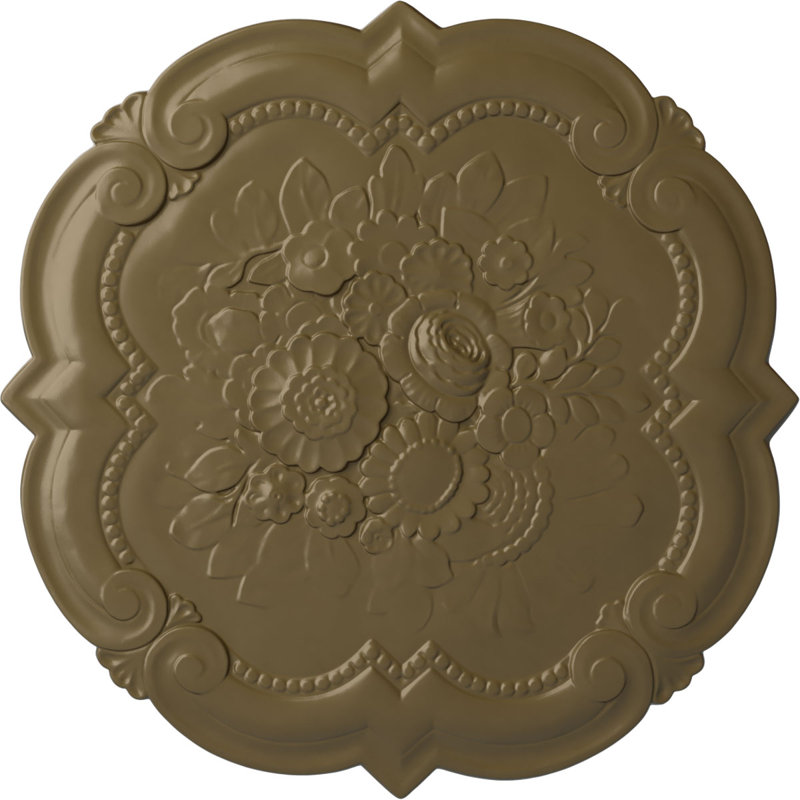 Médaillon de plafond victorien H 24 3/8 po x l 24 3/8 po x P 1 po, Boue Mississippi
