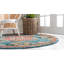 Tapis oriental bleu / rouge / jaune en polypropylène tissé à la machine Pennylane-654006527
