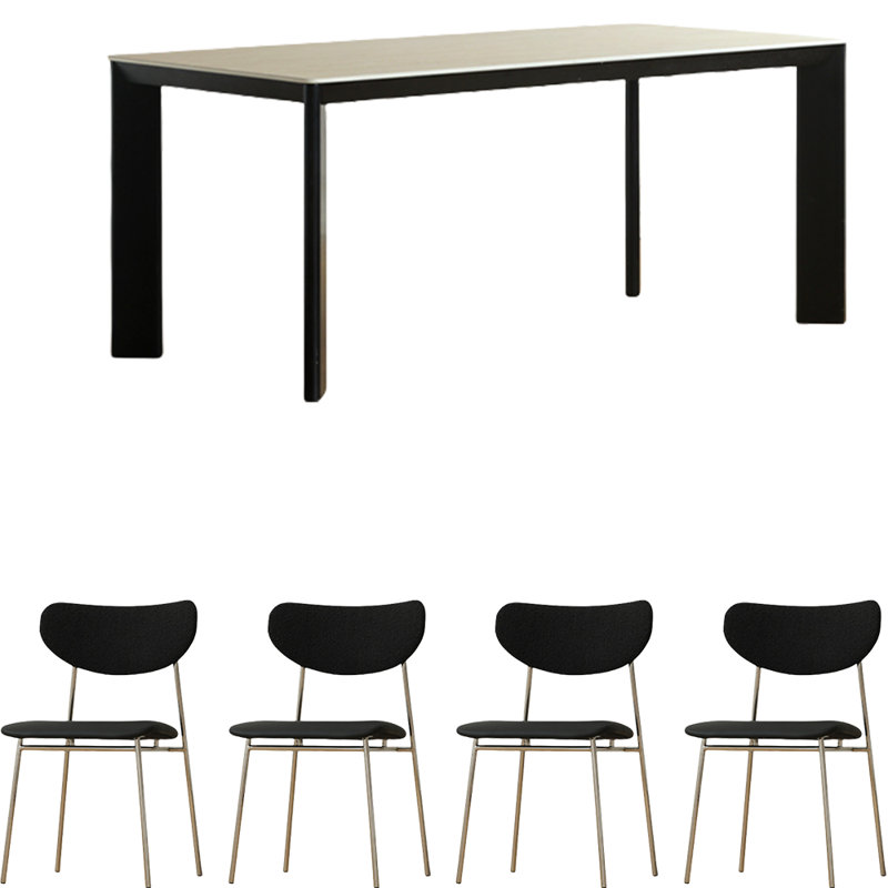 Ensemble de salle à manger ardoise antique, H 29,5 po x L 63 po x l 33,5 po