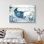 «Marine Lifes In The Sea Stingray under the Sea with Starfish Amphibians Beach», reproduction sur toile tendue