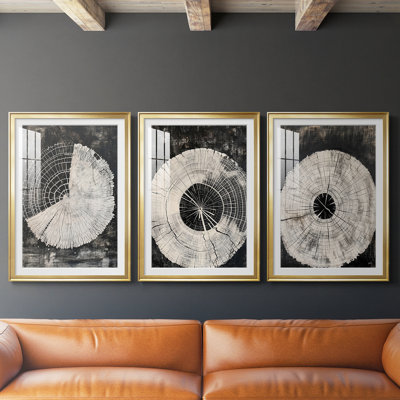 ABSTRACT Series CCV  -Custom Framed  Premium Print W Matt - 3 Pieces