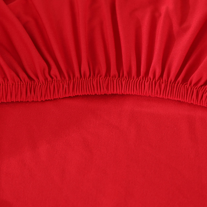 Housse pour tabouret à coussins carrés / rectangulaires, 100% polyester rouge
