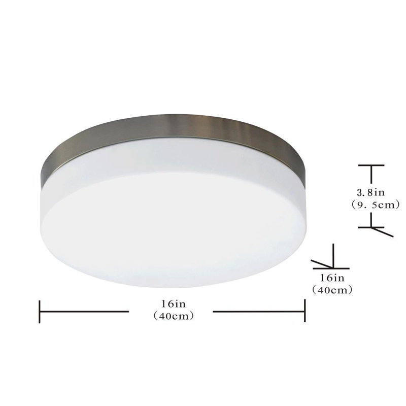 Plafonnier encastré 3 lumières, Acier satiné
