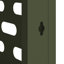 Housse pour climatiseur Vidaxl - Vert olive, 43,3 po x 19,7 po x 41,3 po, acier