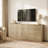 Modern Fluted 3-Drawer Cabinet With Pop - Up Design-269458846