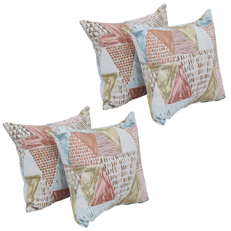 Coussins décoratifs en jacquard 17 po avec insertions (ensemble de 4)