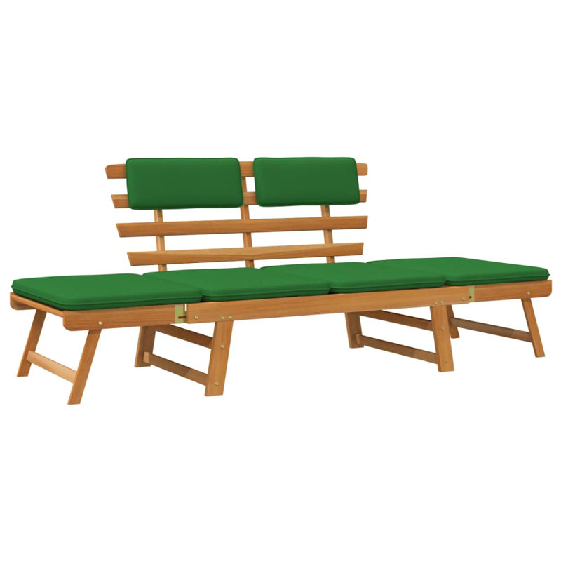 Banc de jardin en bois, Brun, Vert
