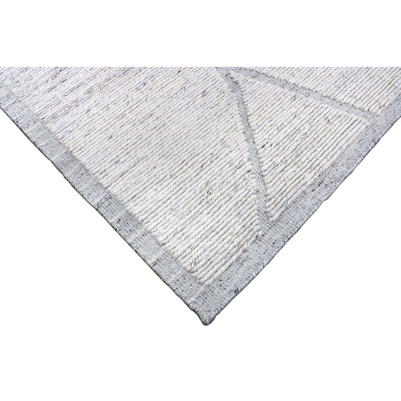 Wool Area Rug in Ivory, Rectangle 8' x 10'