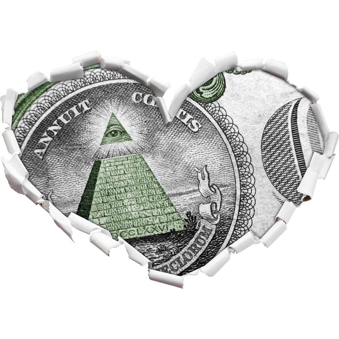 Wandtattoo Illuminaten-Pyramide Dollar