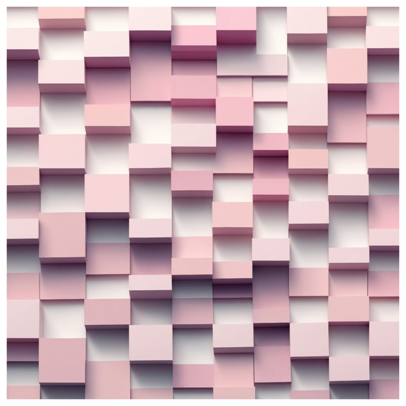 Couvertures à blocs roses, 50in W x 60in H